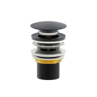 Донный клапан для раковины Wonzon & Woghand WW-88SS04-BGM тёмный графит